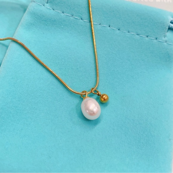 Vermeil Natural Pearl Necklace stainless steel - Gold plated - Picture 7 of 10